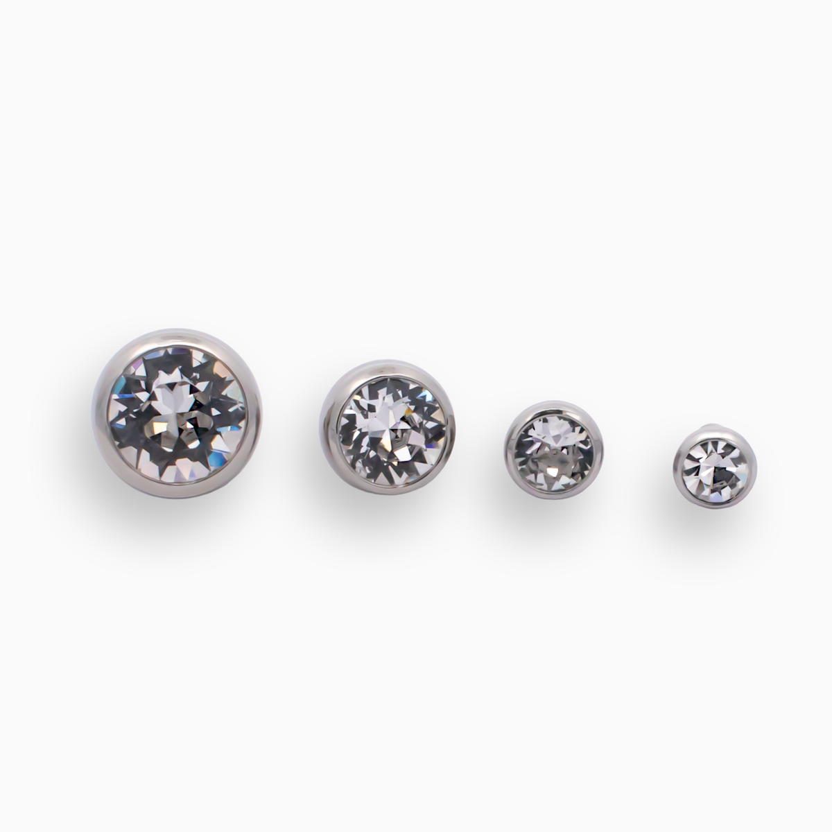 Steel 16G/18G Internally Threaded Ball with Premium Crystal | Body Jewelry | Wiccan Center
