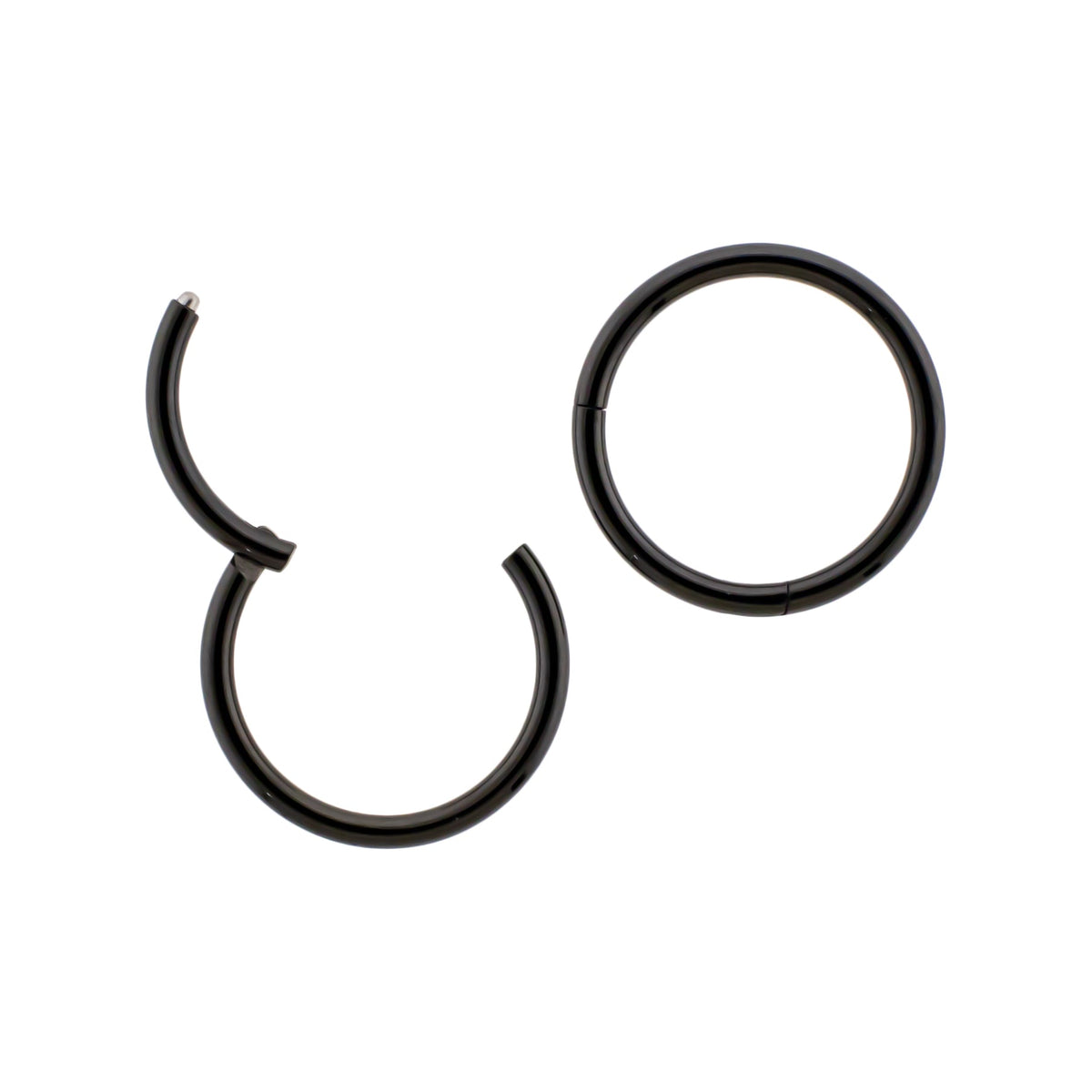 20G - 10G Steel Black PVD Hinged Segment Rings | Body Jewelry | Wiccan Center