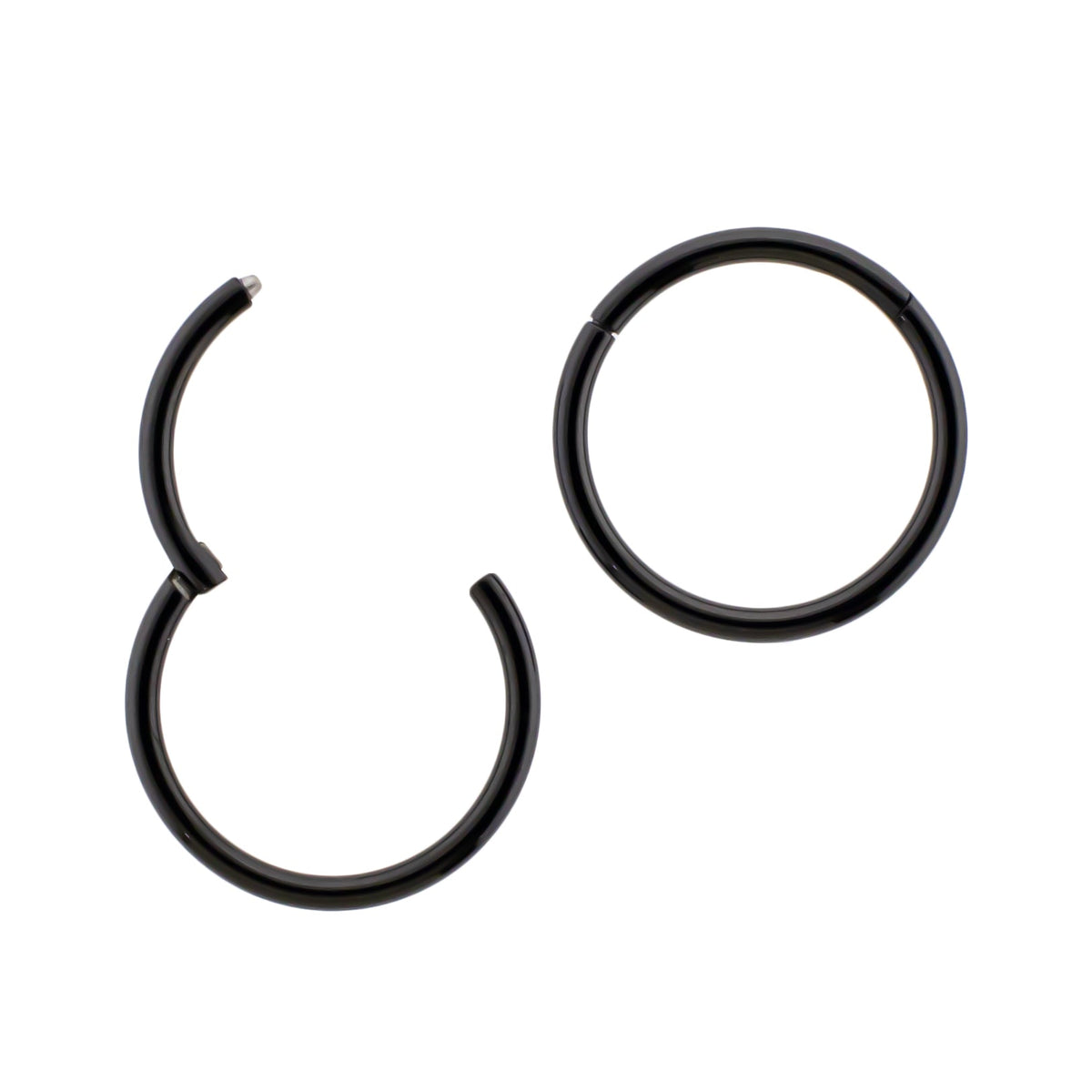 20G - 10G Steel Black PVD Hinged Segment Rings | Body Jewelry | Wiccan Center