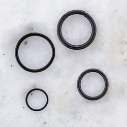 20G - 10G Steel Black PVD Hinged Segment Rings | Body Jewelry | Wiccan Center