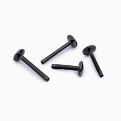 Steel Internally Threaded Labrets - Black PVD | Body Jewelry | Wiccan Center