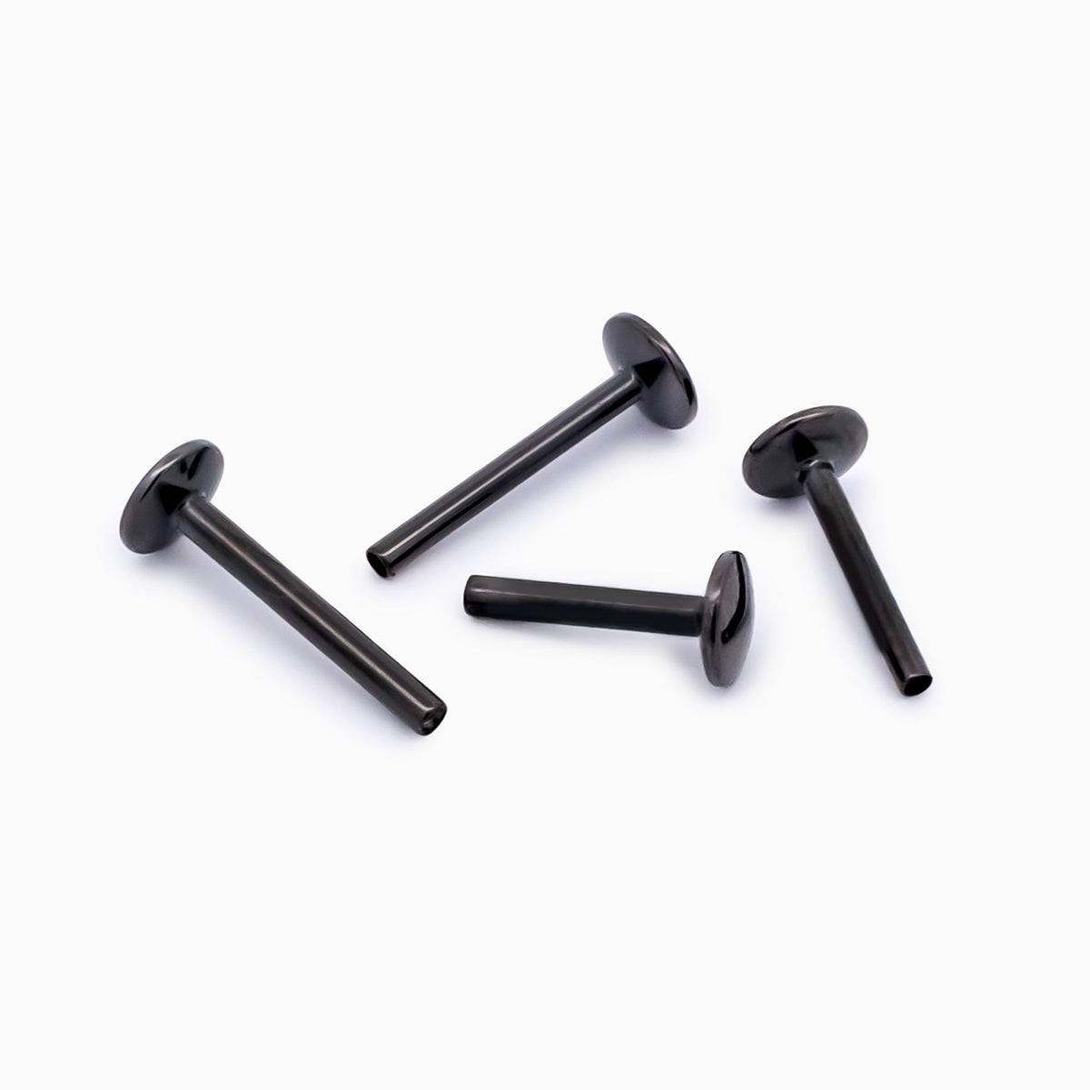 Steel Internally Threaded Labrets - Black PVD | Body Jewelry | Wiccan Center