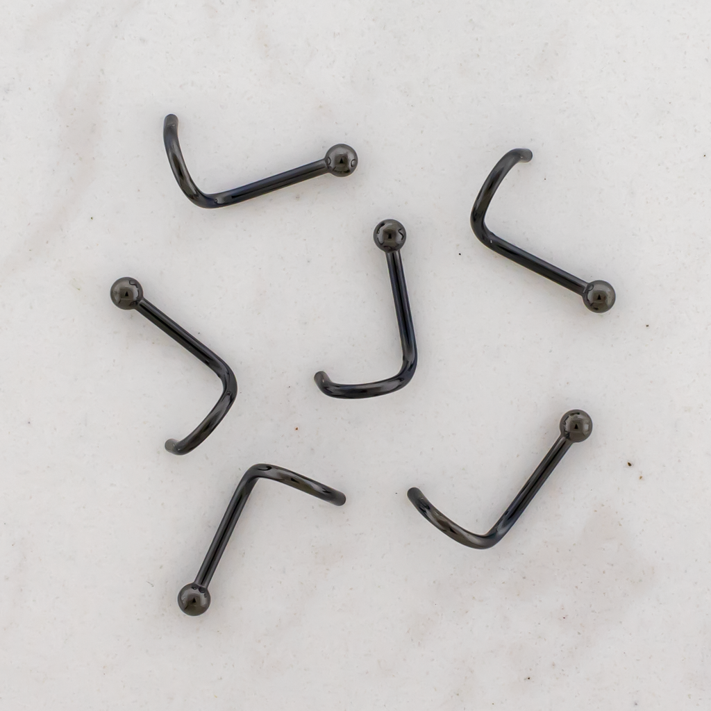 Steel Nose Screw With Black PVD Coating | Body Jewelry | Wiccan Center