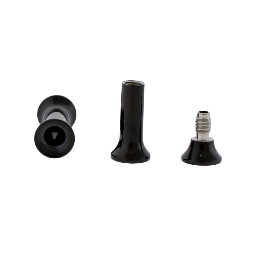 Black Steel Double Flare Tunnels - Internally Threaded | Body Jewelry | Wiccan Center