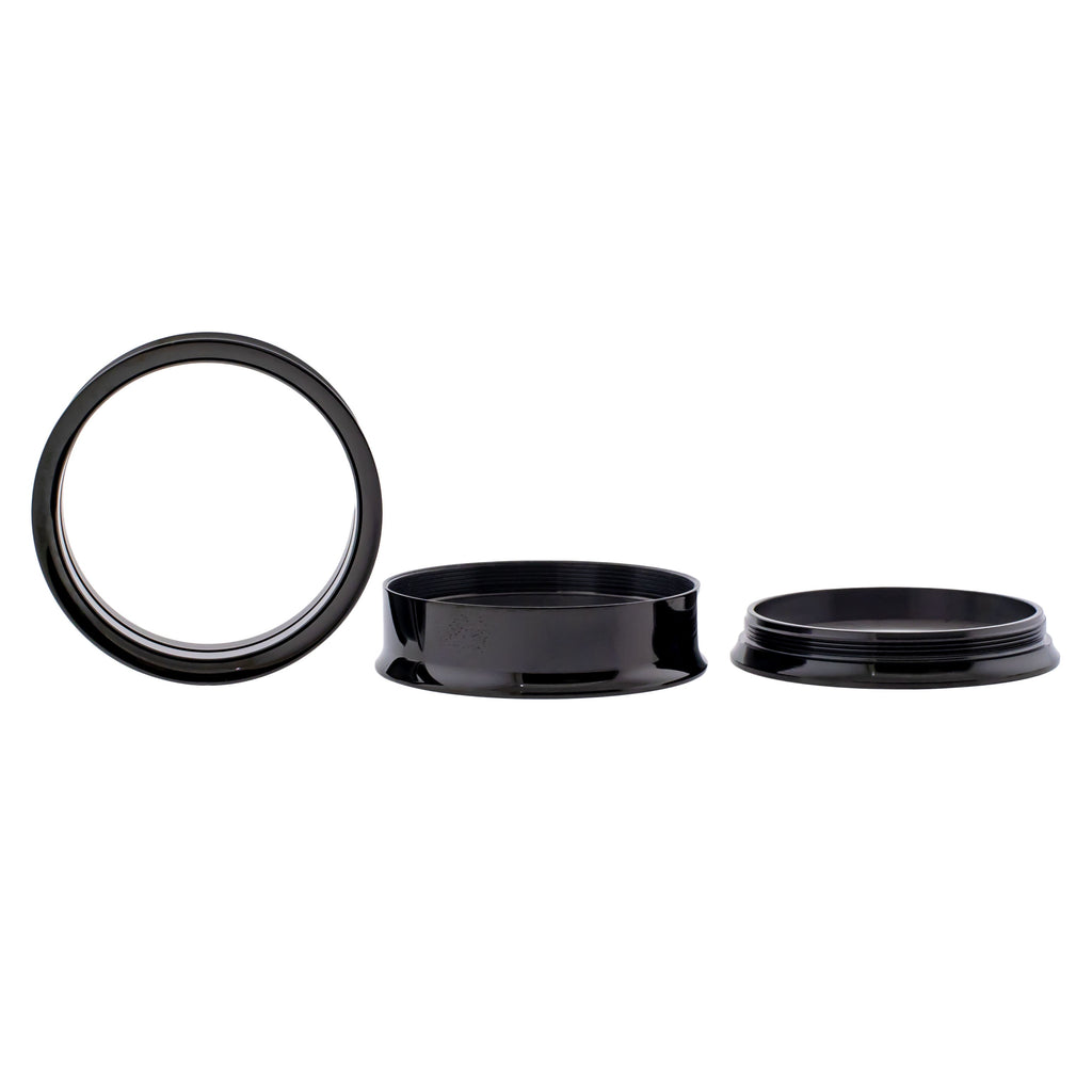 Black Steel Double Flare Tunnels - Internally Threaded | Body Jewelry | Wiccan Center
