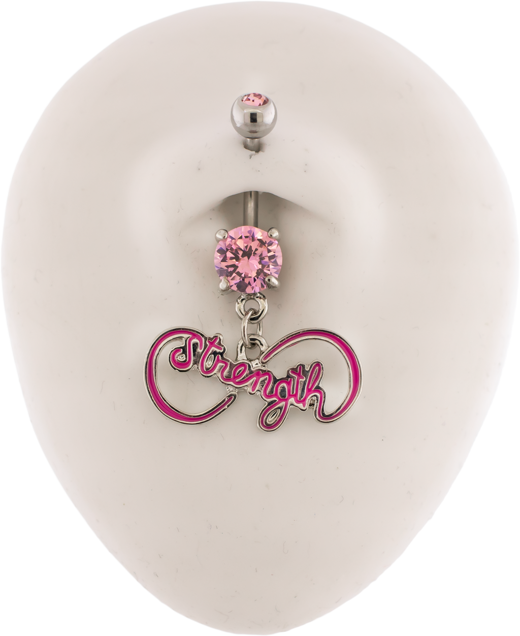 14G Breast Cancer Awareness Infinity Symbol Navel Ring | | Wiccan Center