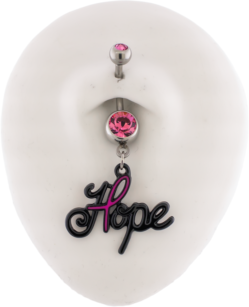 14G Breast Cancer Awareness Hope Navel Ring | | Wiccan Center