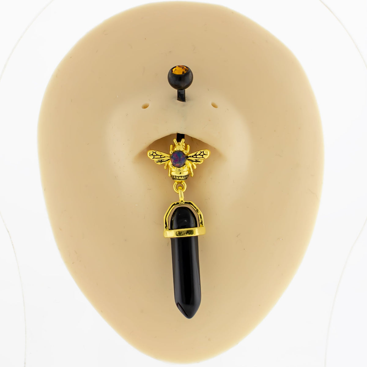 14G Bee and Crystal Navel Ring | | Wiccan Center