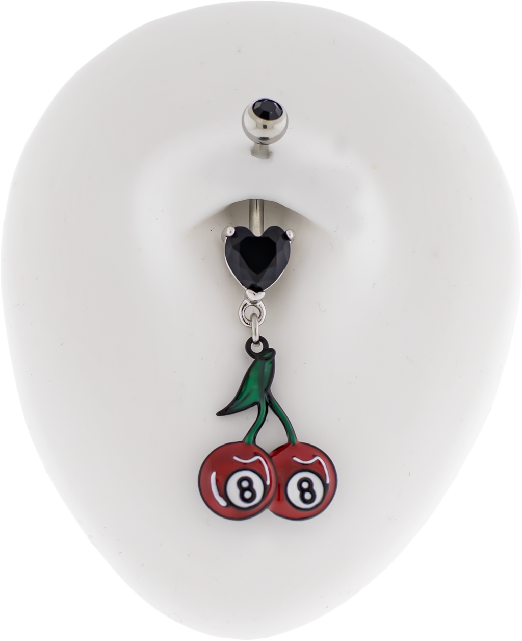 14G Eight Ball Cherries Navel Ring | Body Jewelry | Wiccan Center