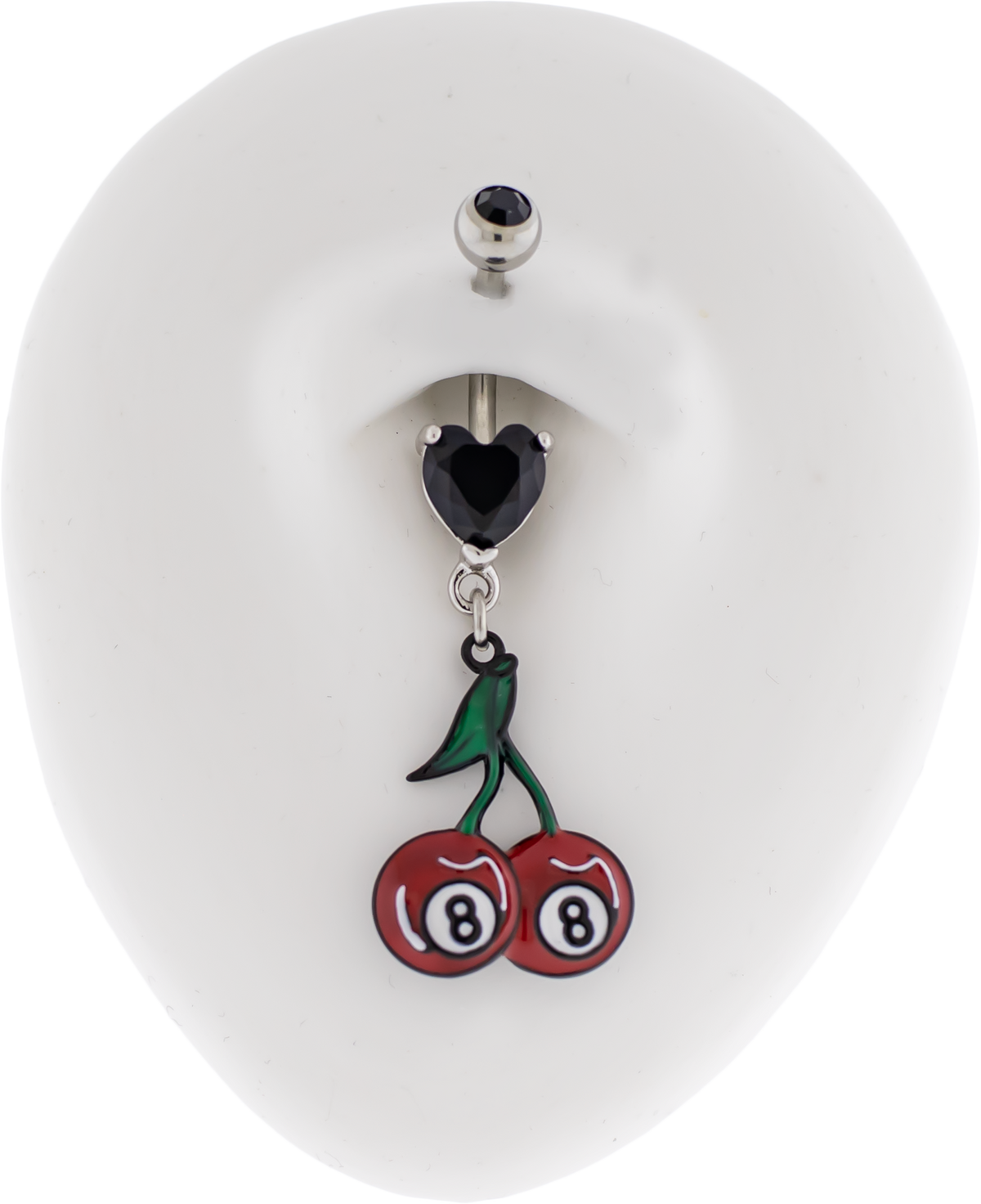 14G Eight Ball Cherries Navel Ring | Body Jewelry | Wiccan Center