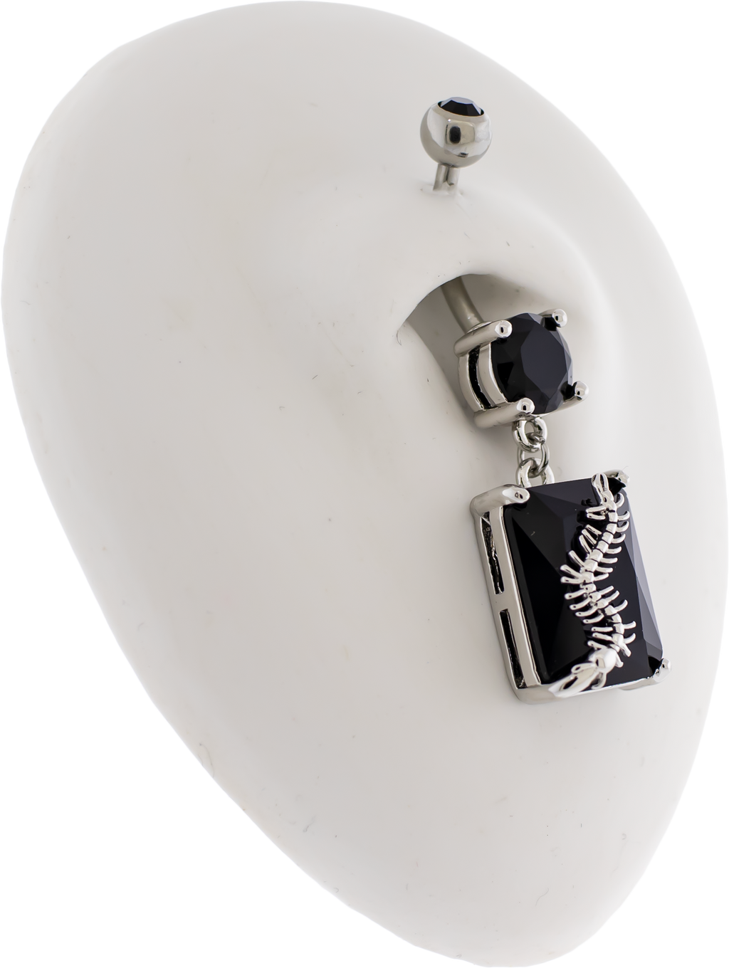 14G Black Gem Centipede Navel Ring | Body Jewelry | Wiccan Center