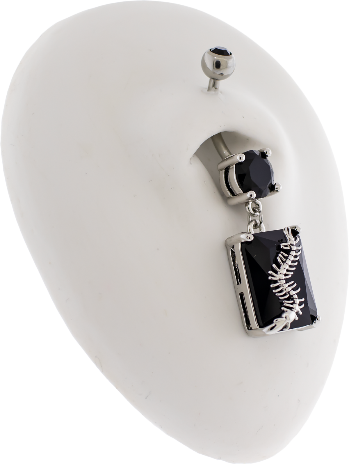 14G Black Gem Centipede Navel Ring | Body Jewelry | Wiccan Center