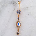 14G Rose Gold Clear and AB Navel Ring | | Wiccan Center