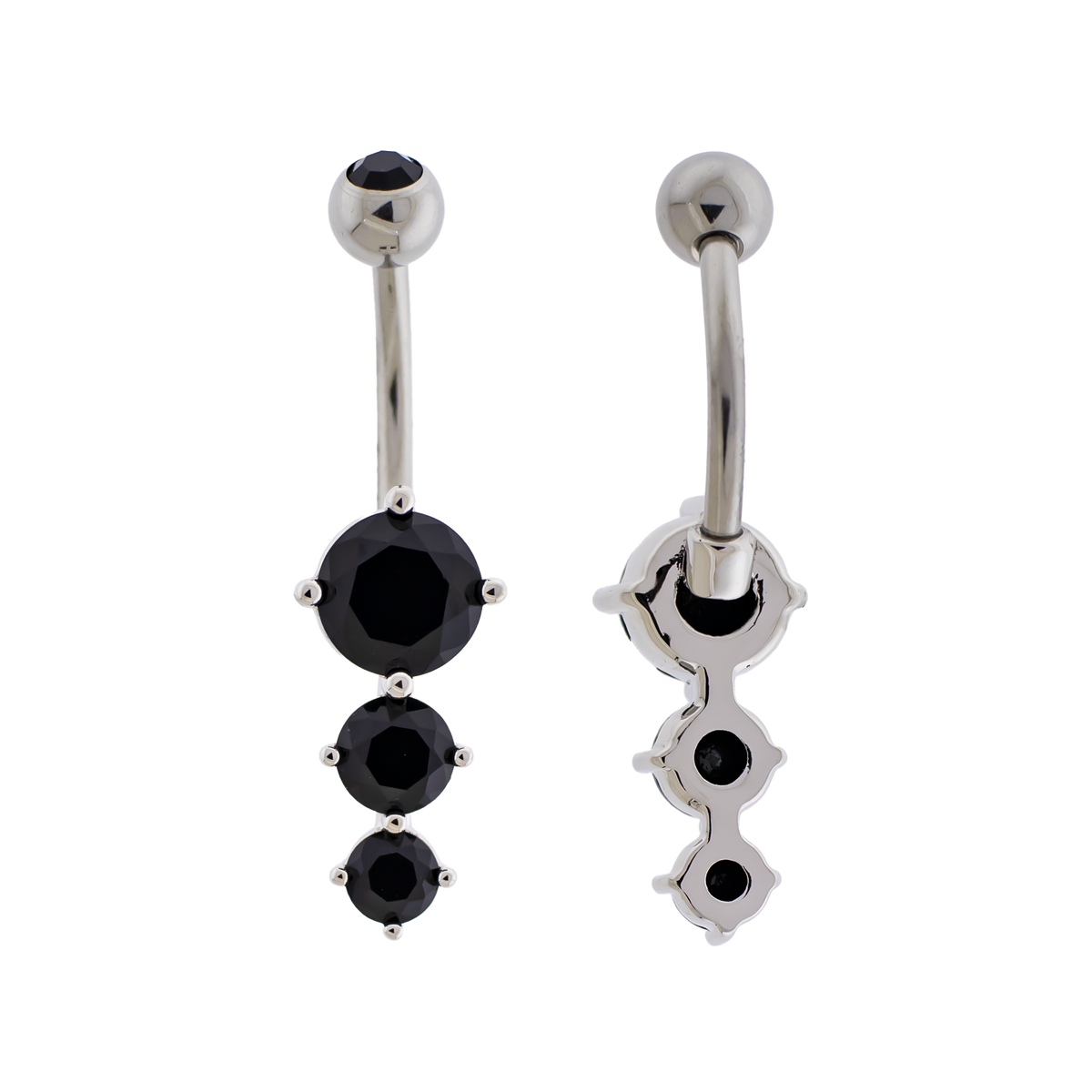 14G Cascading Round Gems Navel Barbell | Body Jewelry | Wiccan Center