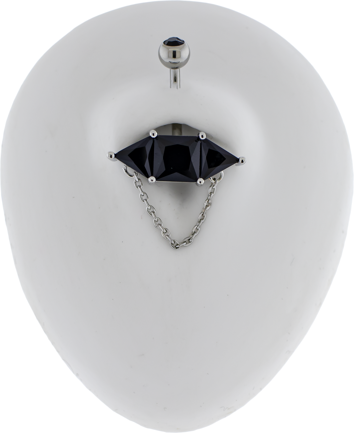 14G Baguette w/ Chain Navel Barbell | Body Jewelry | Wiccan Center