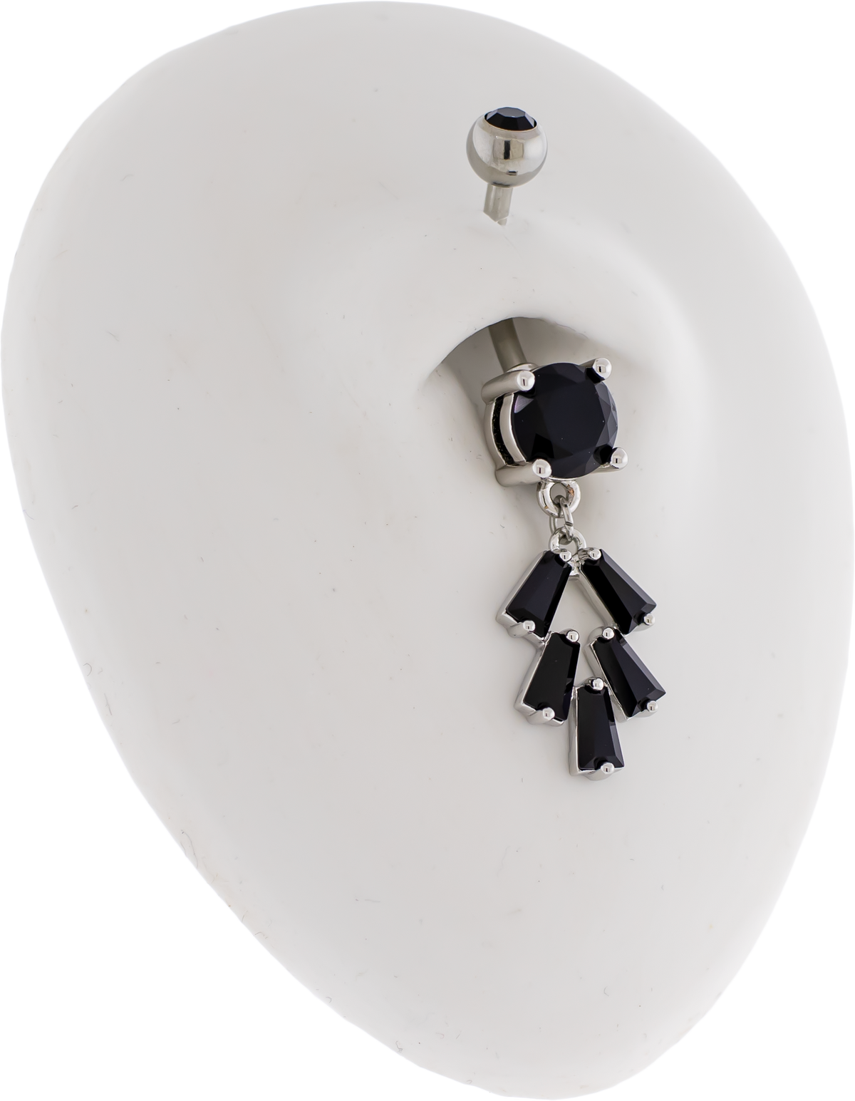14G Baguette Cluster Navel Barbell | Body Jewelry | Wiccan Center