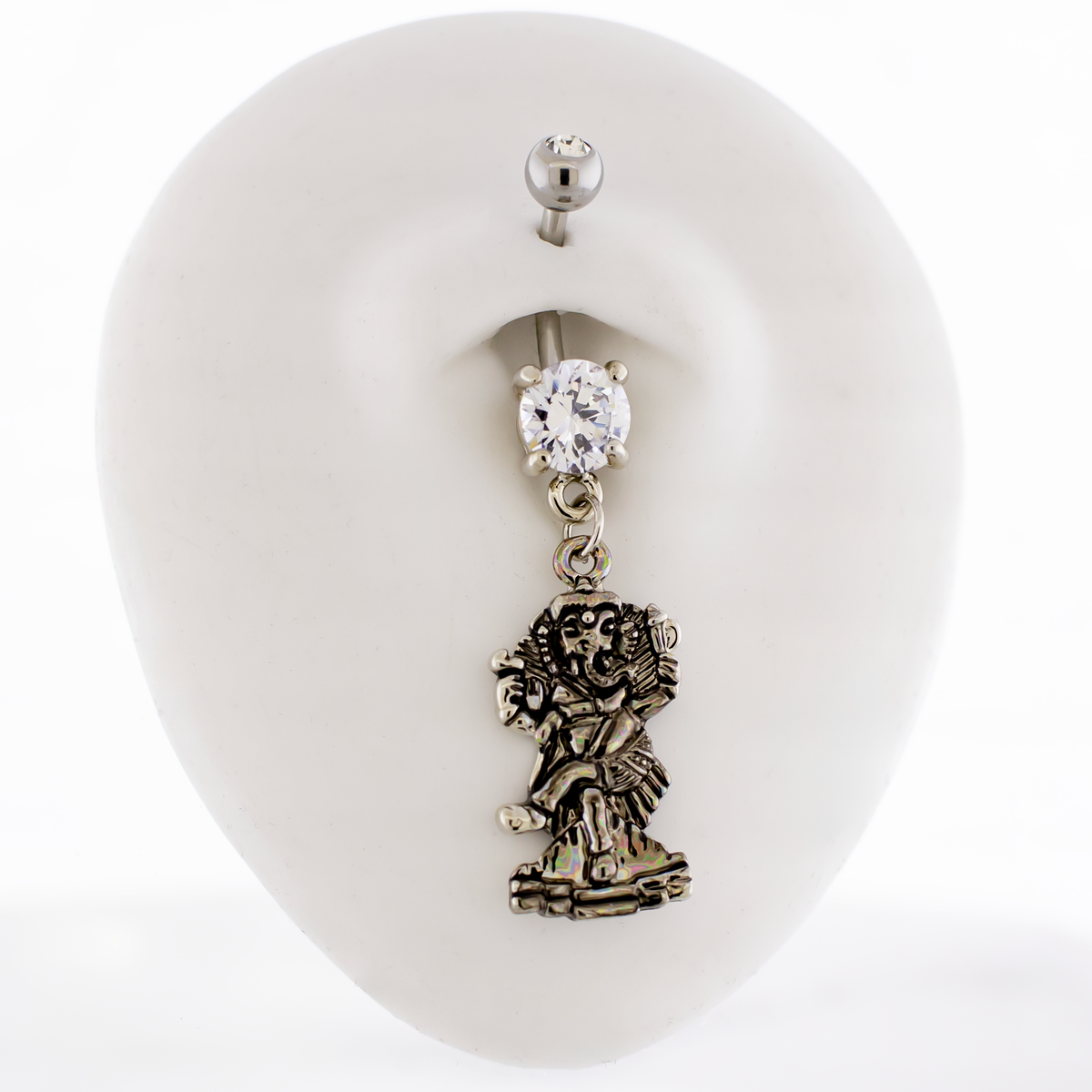 14G Ganesha Style Elephant Navel Ring | Body Jewelry | Wiccan Center