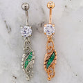 14G Filigree Abalone Navel Ring | Body Jewelry | Wiccan Center