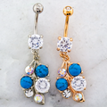14G Gem and Stone Cluster Navel Ring | | Wiccan Center