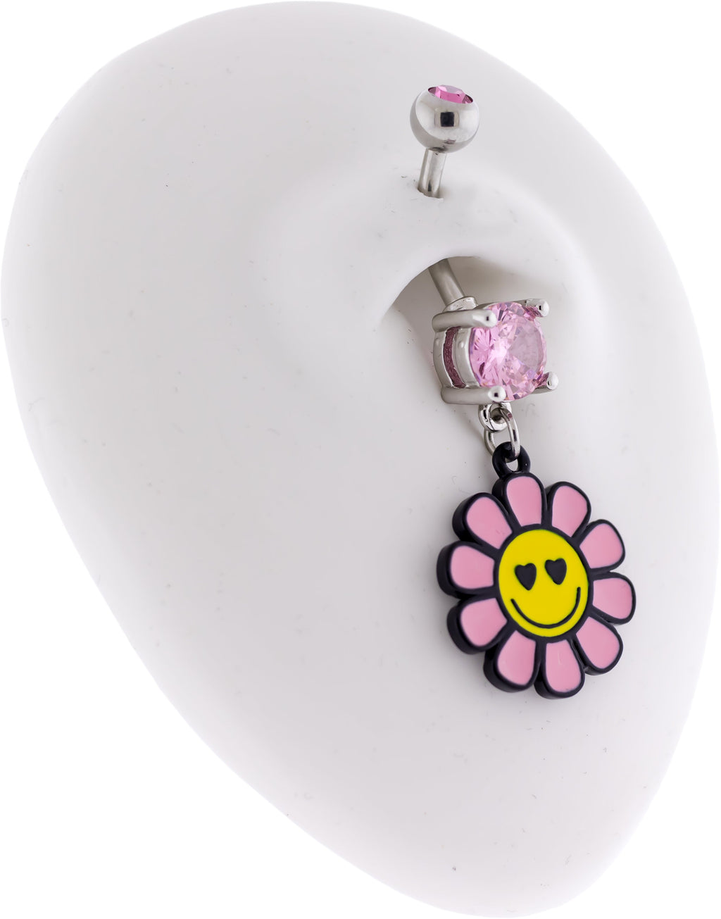 14G Happy Face Flower Navel Ring | Body Jewelry | Wiccan Center
