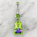 14G Gummy Bear Pot Leaf Navel Ring | | Wiccan Center