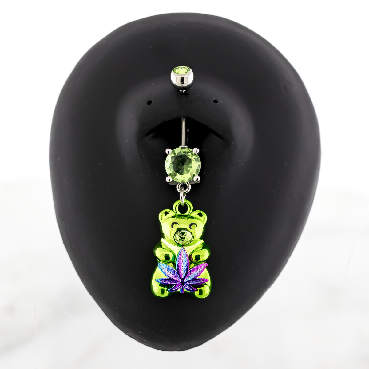 14G Gummy Bear Pot Leaf Navel Ring | | Wiccan Center