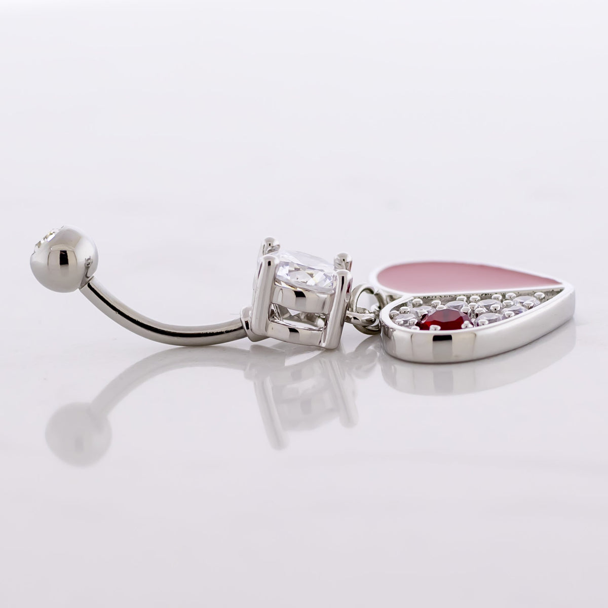 14G Two Toned Heart Navel Ring | Body Jewelry | Wiccan Center