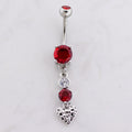 14G Triple Heart Dangle Navel Ring | Body Jewelry | Wiccan Center
