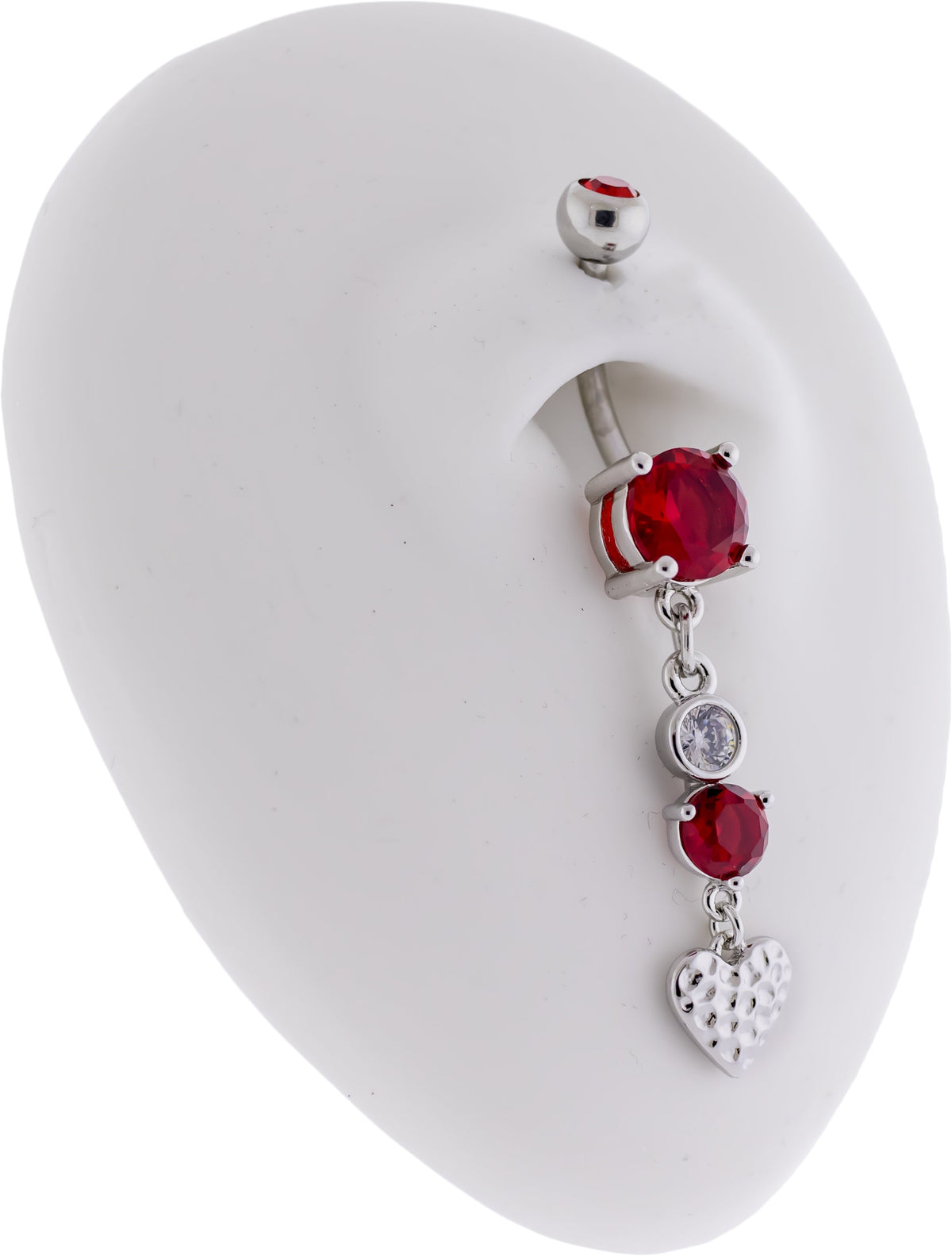 14G Triple Heart Dangle Navel Ring | Body Jewelry | Wiccan Center