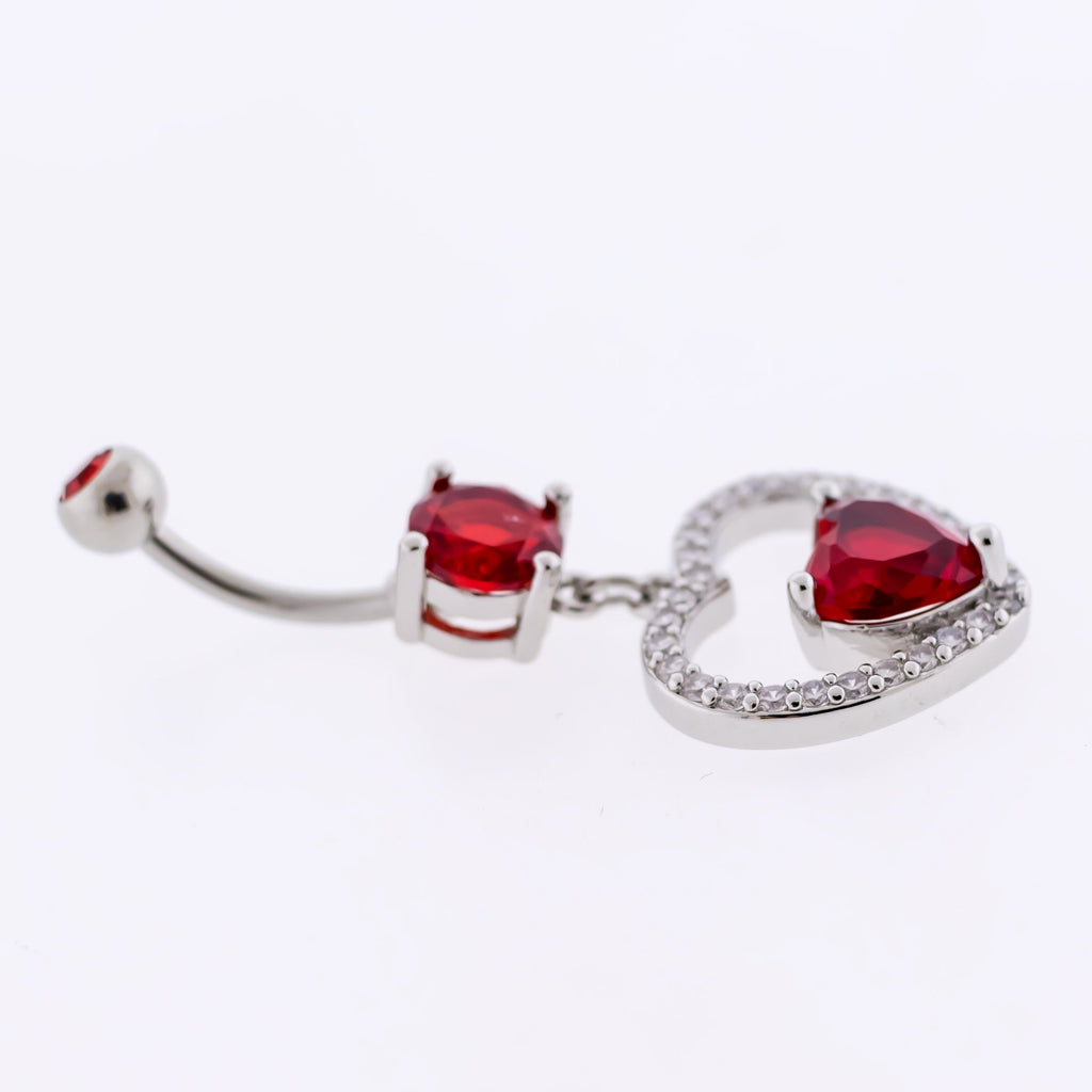 14G Gem Hearts Navel Ring | Body Jewelry | Wiccan Center