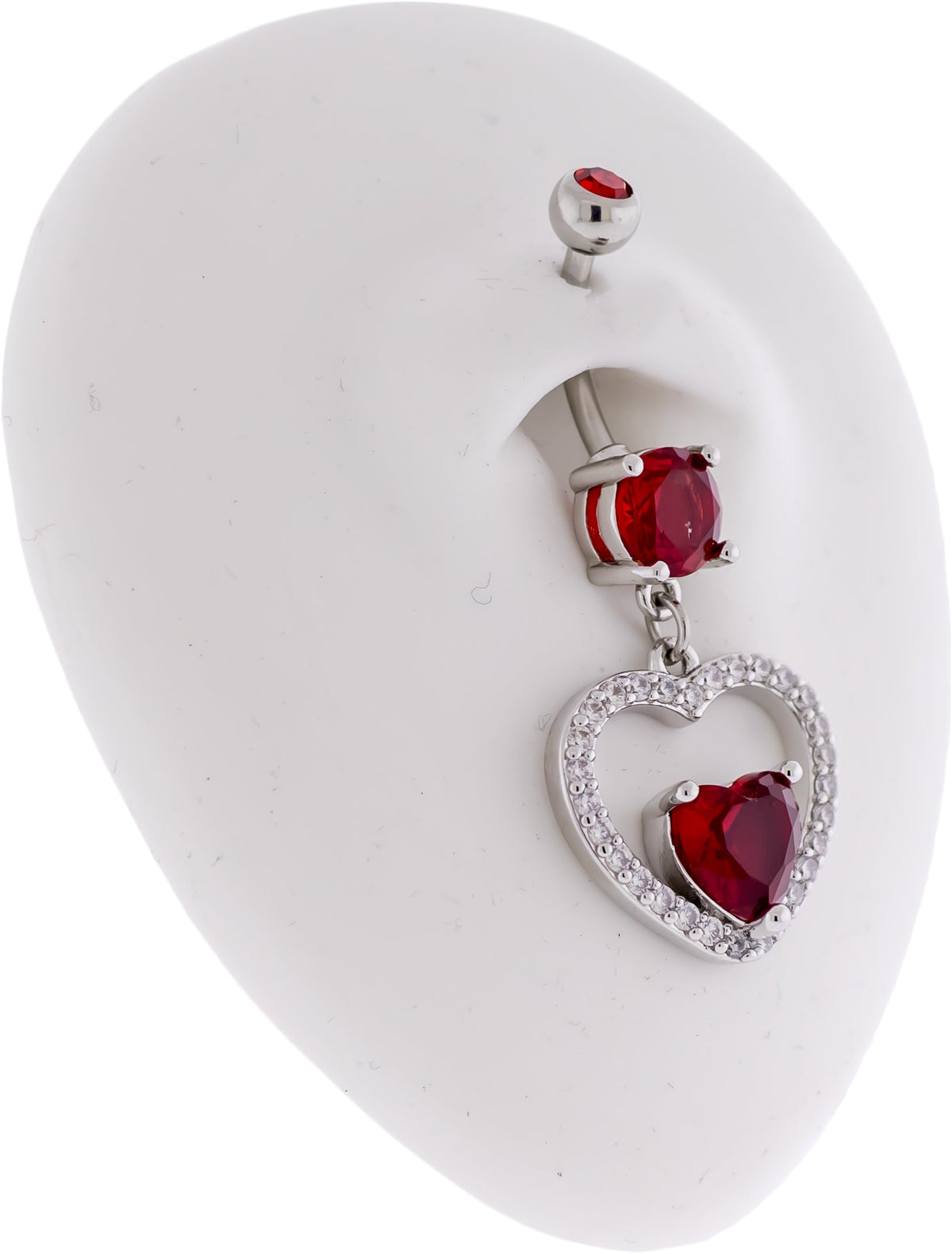 14G Gem Hearts Navel Ring | Body Jewelry | Wiccan Center