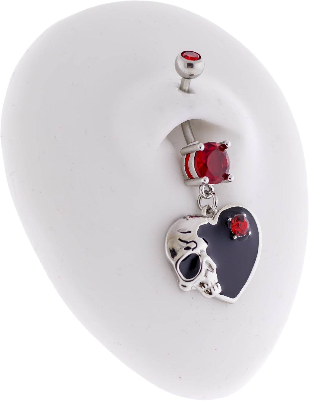 14G Skull Heart Navel Ring | Body Jewelry | Wiccan Center