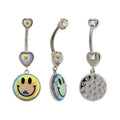 14G Iridescent Heart Navel Ring | Body Jewelry | Wiccan Center