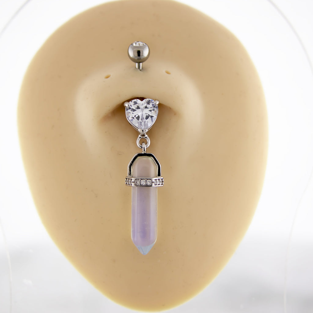 14G Crystal Cut Navel Ring | Body Jewelry | Wiccan Center
