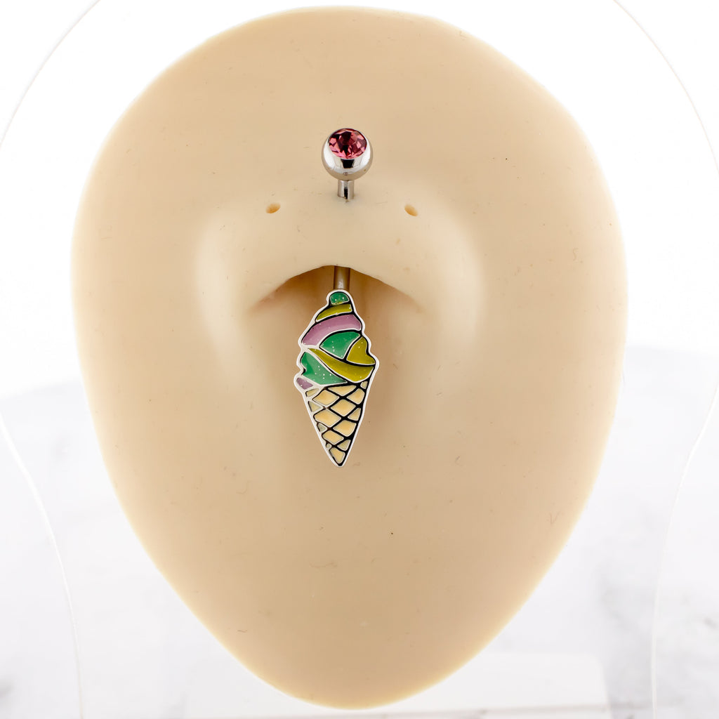14G Glitter Ice Cream Navel Ring | Body Jewelry | Wiccan Center