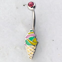 14G Glitter Ice Cream Navel Ring | Body Jewelry | Wiccan Center