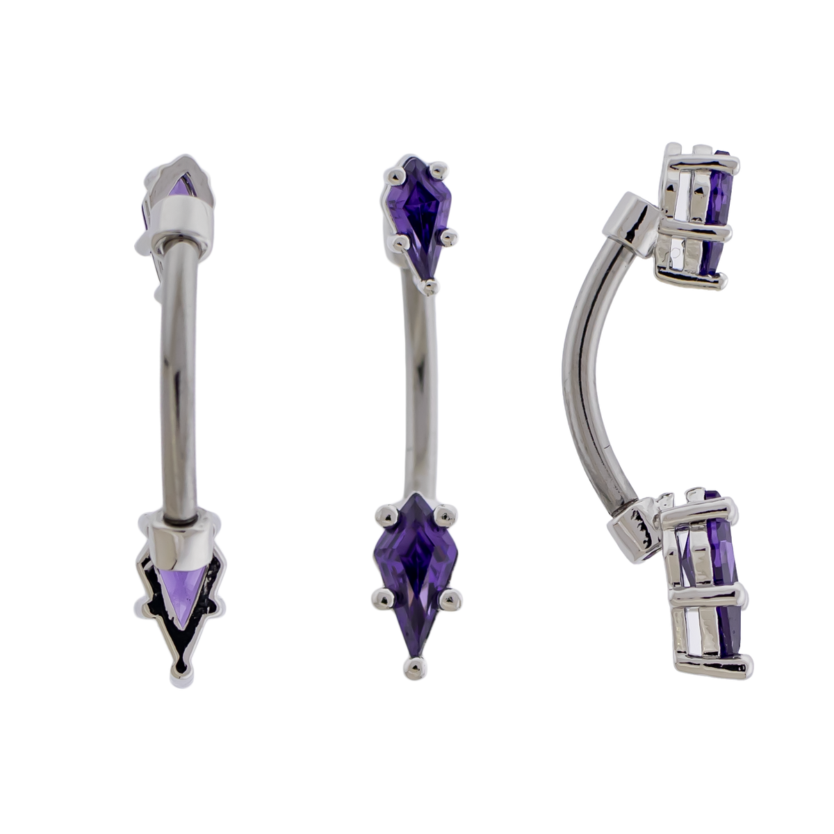 14G Kite Cut Gem Navel Barbell | Body Jewelry | Wiccan Center