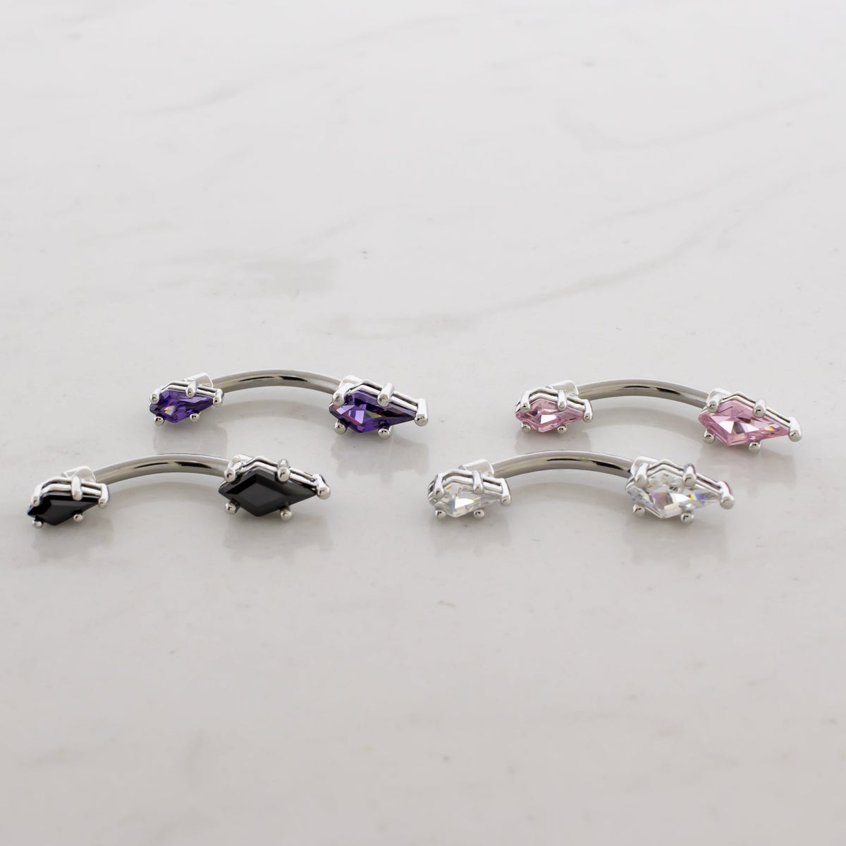14G Kite Cut Gem Navel Barbell | Body Jewelry | Wiccan Center
