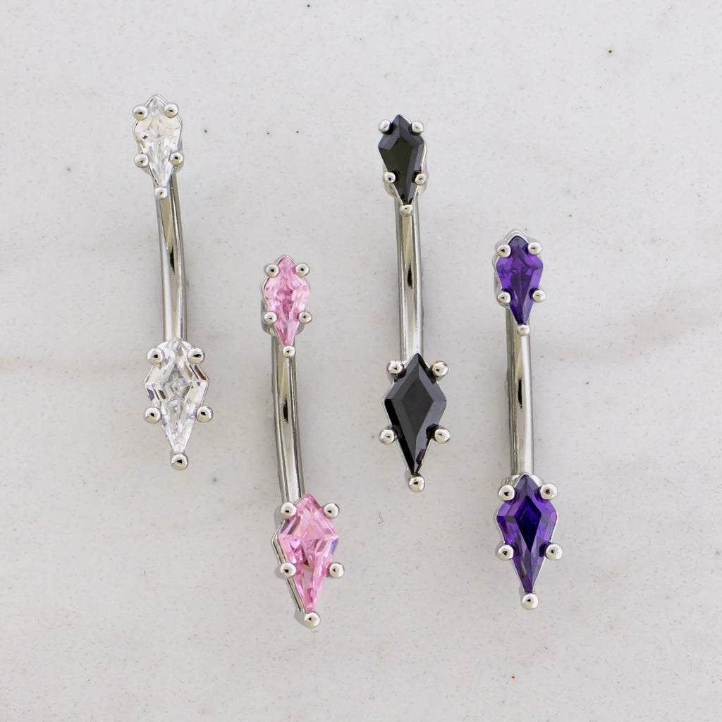 14G Kite Cut Gem Navel Barbell | Body Jewelry | Wiccan Center
