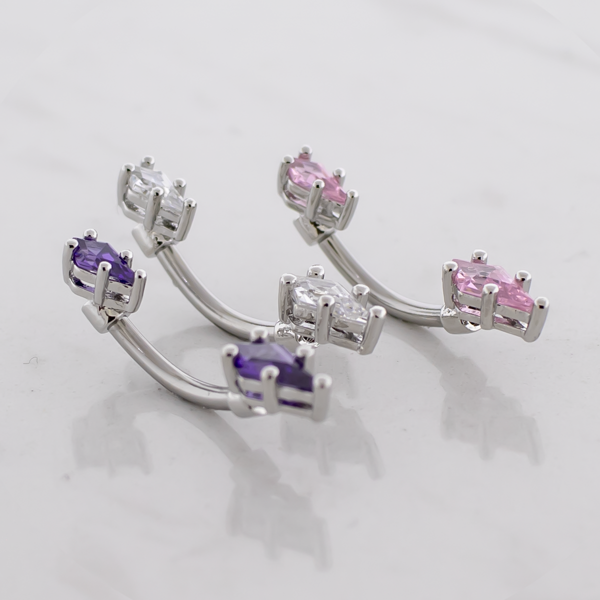 14G Kite Cut Gem Navel Barbell | Body Jewelry | Wiccan Center