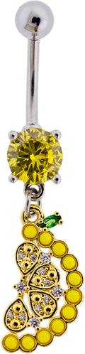 14G Gem Lemon Navel Ring | Body Jewelry | Wiccan Center