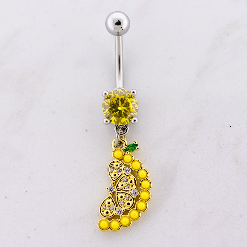 14G Gem Lemon Navel Ring | Body Jewelry | Wiccan Center