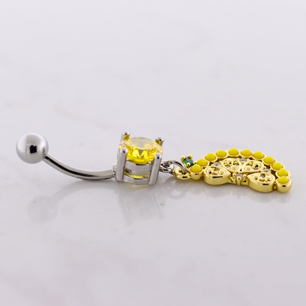 14G Gem Lemon Navel Ring | Body Jewelry | Wiccan Center