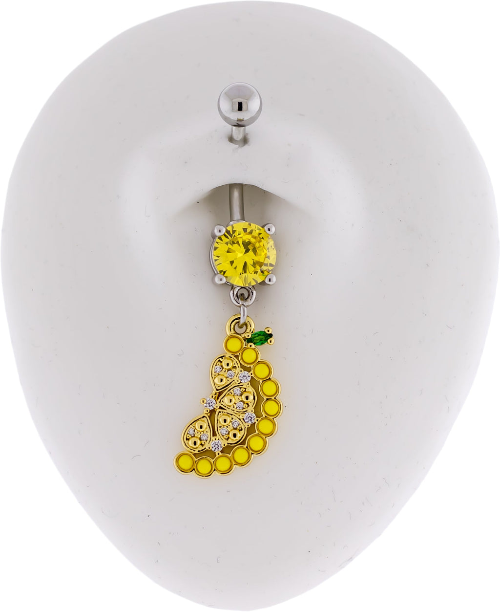 14G Gem Lemon Navel Ring | Body Jewelry | Wiccan Center