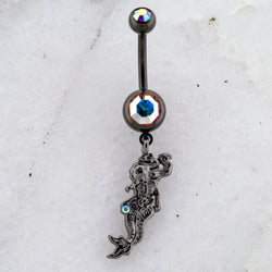 14G Skeleton Mermaid Navel Ring | Body Jewelry | Wiccan Center