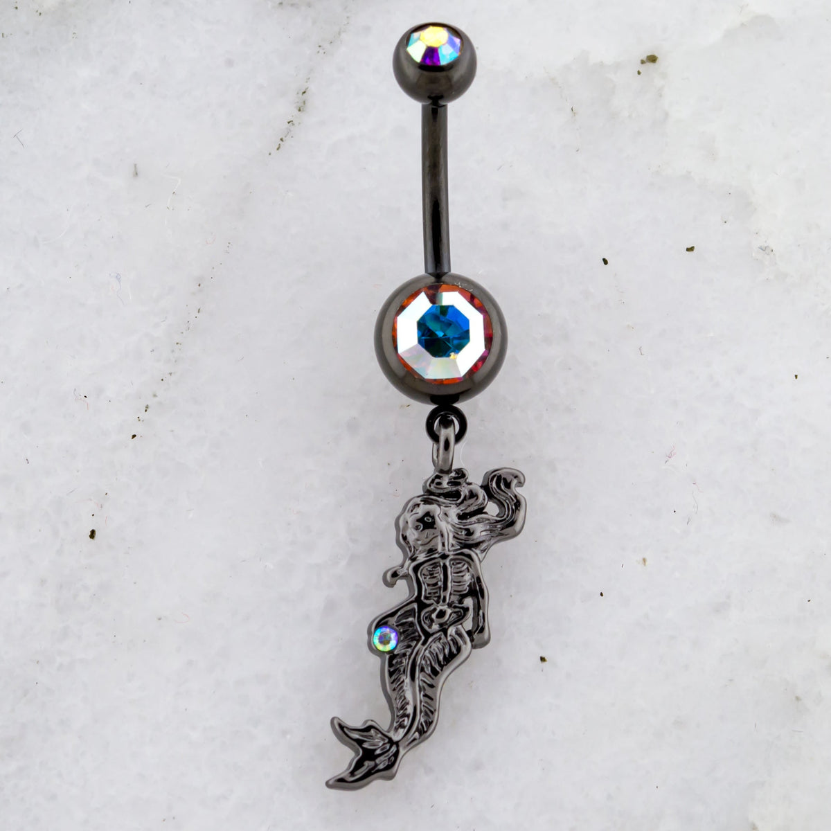 14G Skeleton Mermaid Navel Ring | Body Jewelry | Wiccan Center