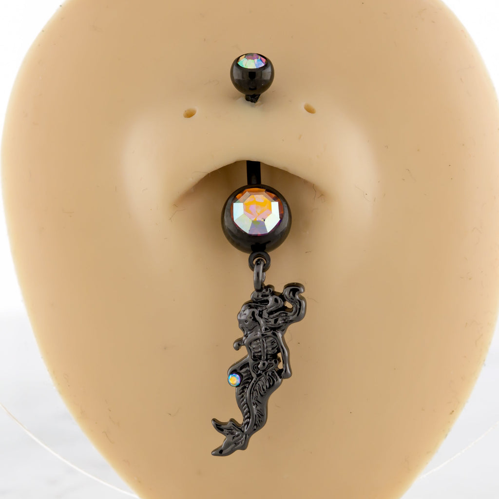 14G Skeleton Mermaid Navel Ring | Body Jewelry | Wiccan Center