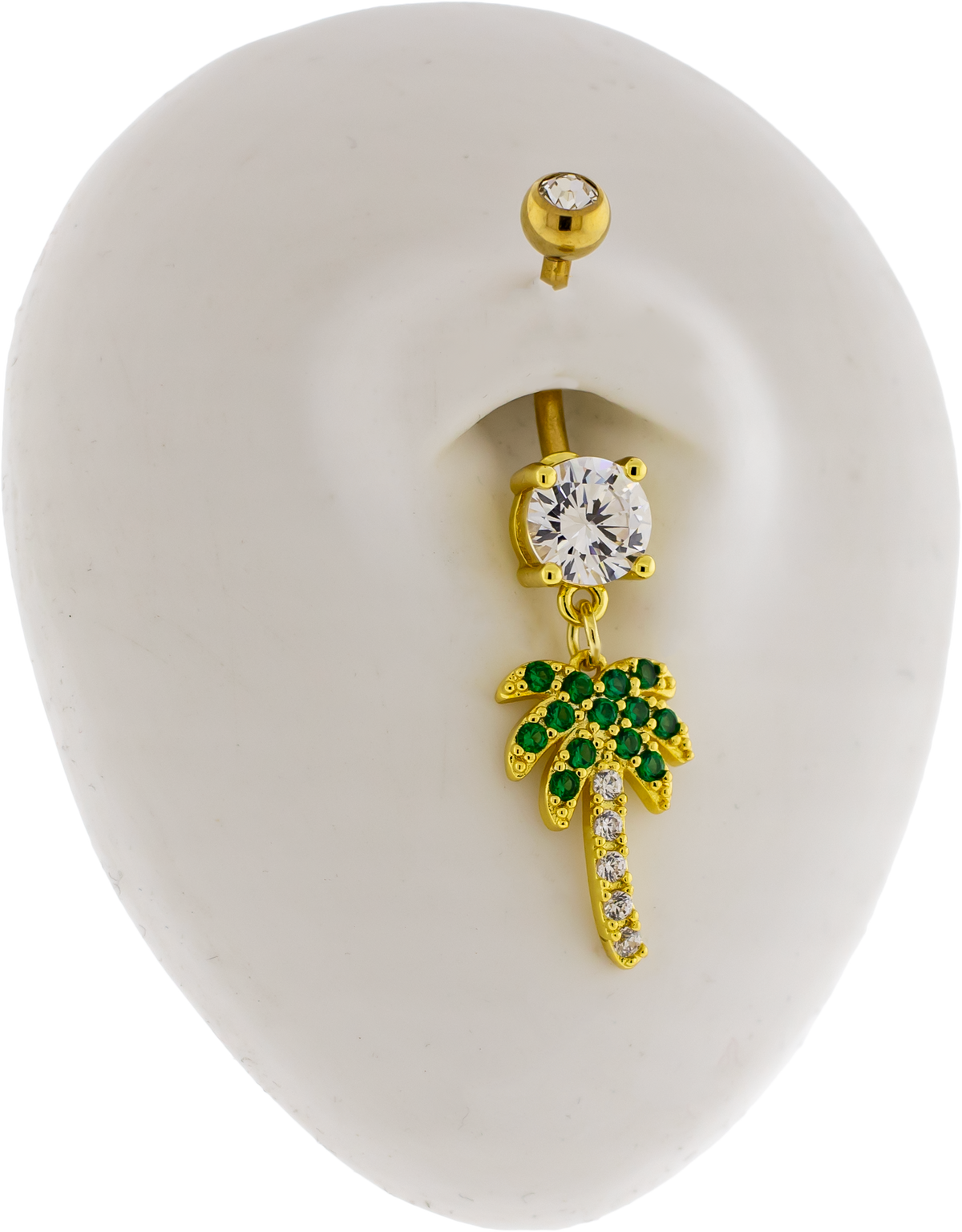14G Gem Palm Tree Navel Ring | | Wiccan Center