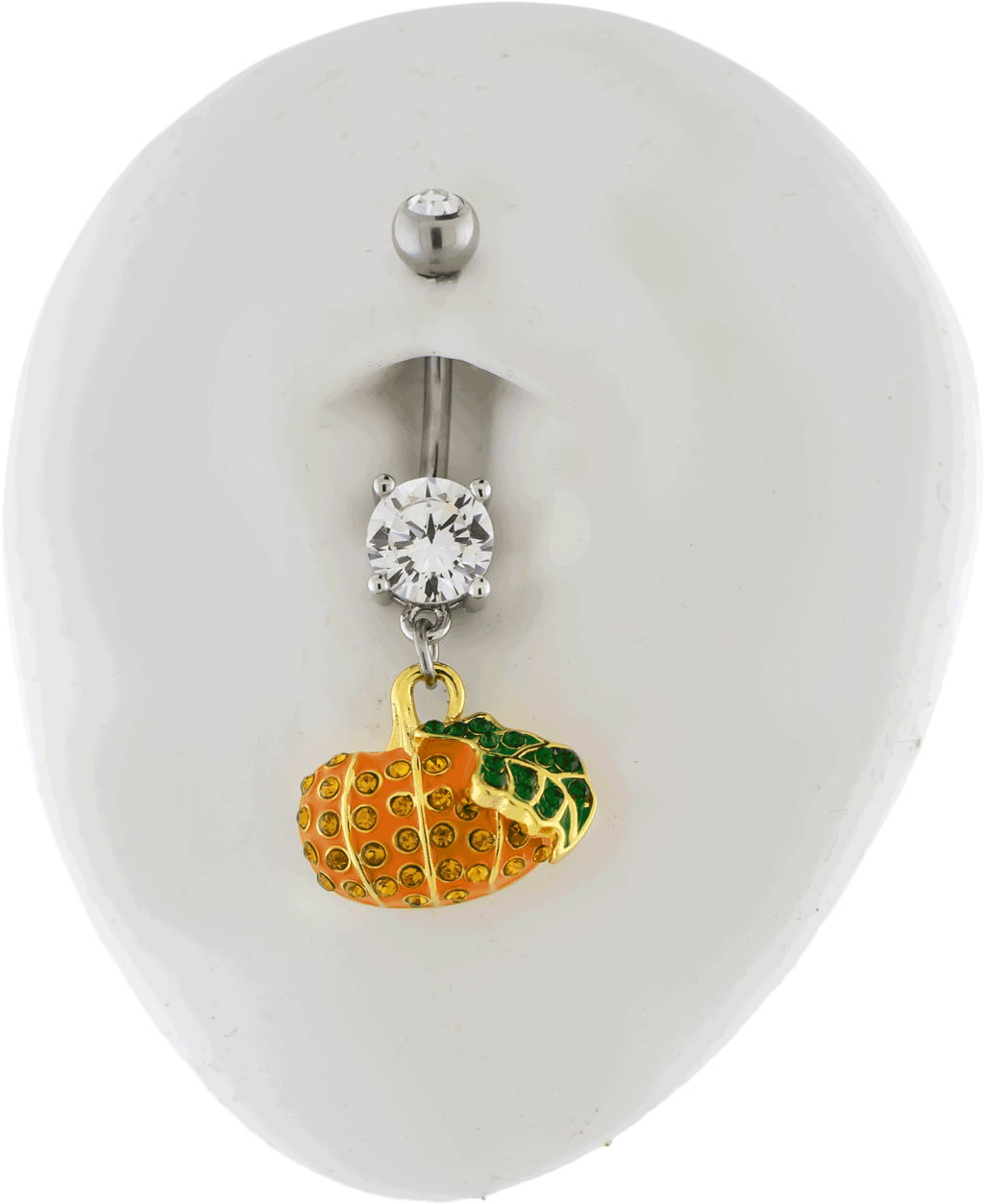 14G Gem Pumpkin Navel Ring | Body Jewelry | Wiccan Center