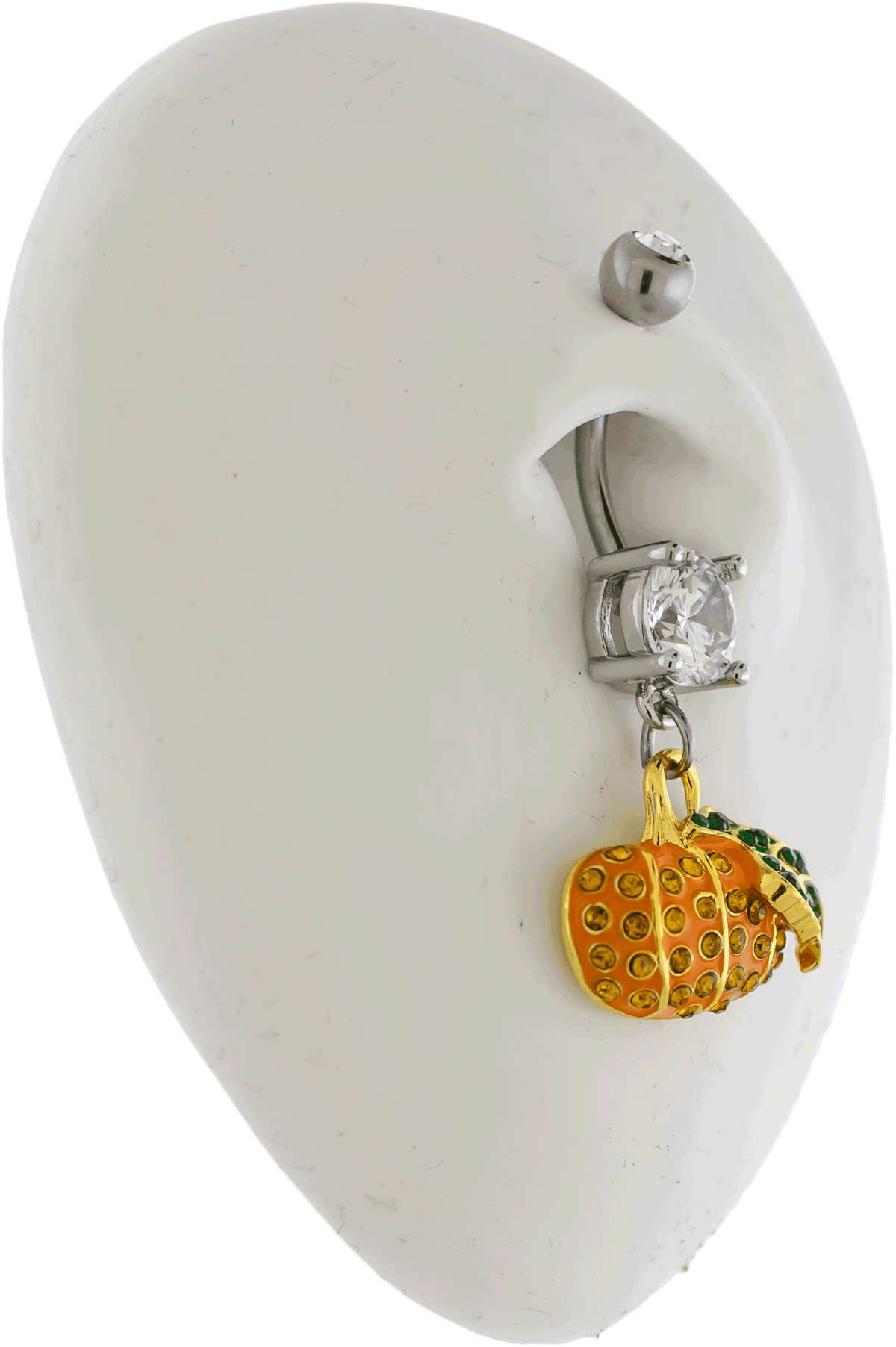 14G Gem Pumpkin Navel Ring | Body Jewelry | Wiccan Center